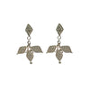 Roman style dotty earrings, silver. Made by Jesse Ball at Jupiter's Grace