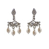 Silver Astrum earrings with pearls by Jesse Ball at Jupiter's Grace