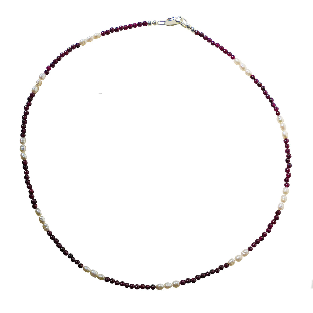 garnet pearl necklace