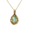 Emerald and 9ct gold talisman pendant made by Jesse Ball at Jupiter's Grace