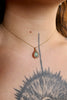 9ct gold Emerald pendant worn by Clara. Hand made by Jesse Ball at Jupiter's Grace