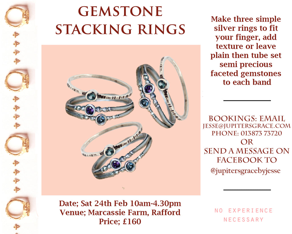Gemstone Stacking Rings